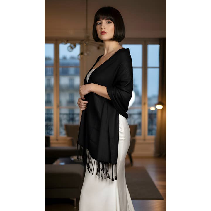 SERENITA - Wholesale Scarf - Women's - Cashmere feel wedding solid pashmina shawl wrap scarf1