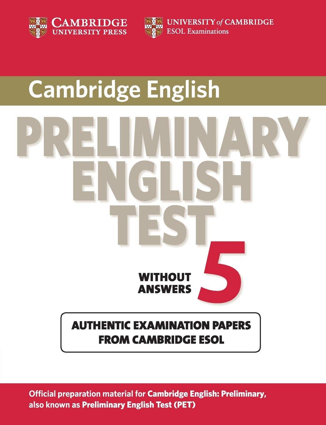 Boon Books – wholesale Language and linguistics – Preliminary English Tests 5: Exam Papers by Cambridge ESOL0
