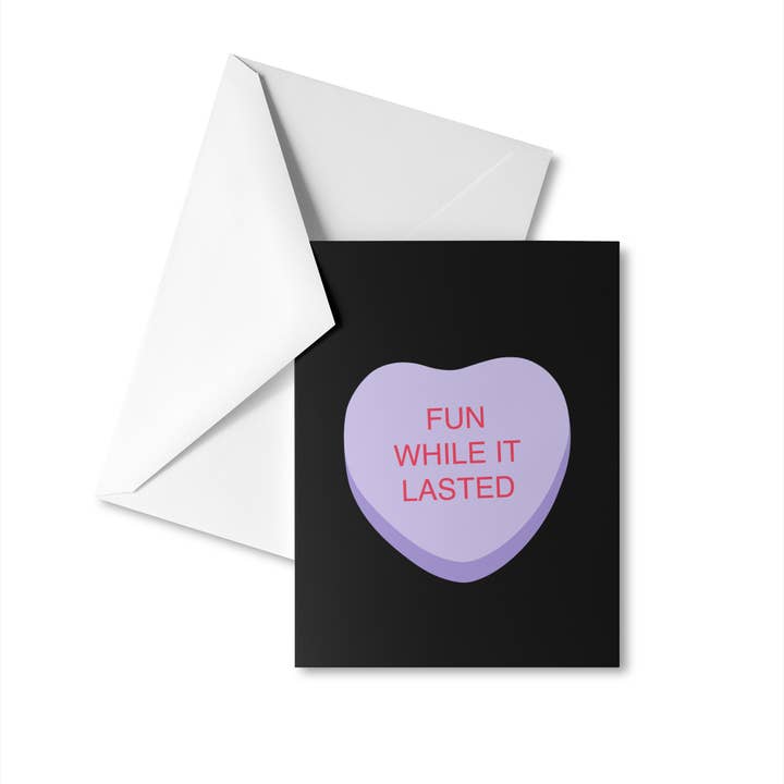 Fun While It Lasted A2 Card, Breakup, Divorce, Valentine's por atacado de Queerdo Co.