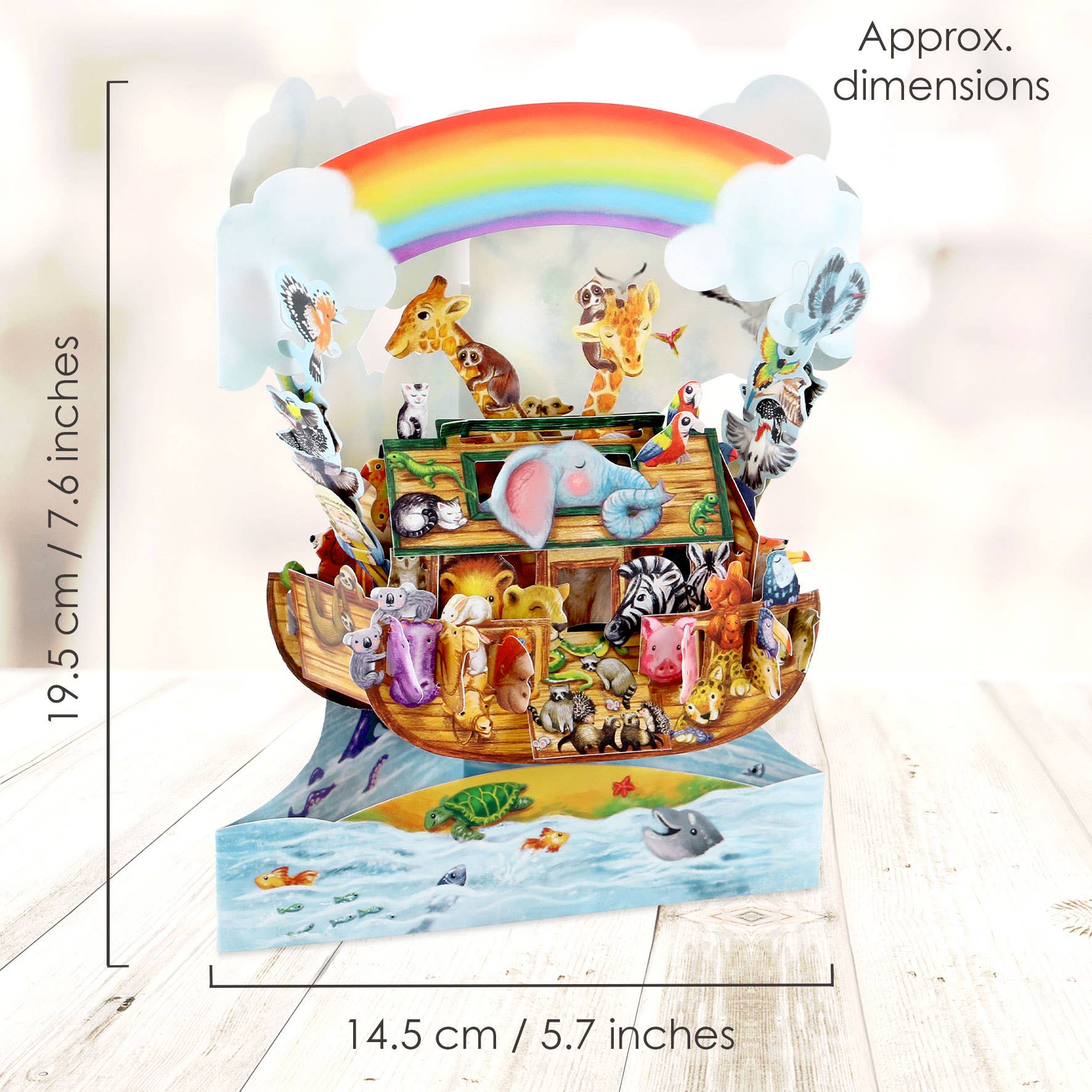 Santoro London – wholesale Everyday greeting card – Swing Cards  -  Noah's Ark4