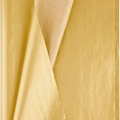 Purple Papers - Wholesale Tissue Paper - Gold Tissue Paper for Gifts 20"x30" Pack of 4 - 100 Sheets