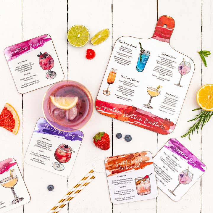 Sarah Leask Studio - Wholesale Cutting Board - Signature Scottish Cocktail Mini Chopping Board8