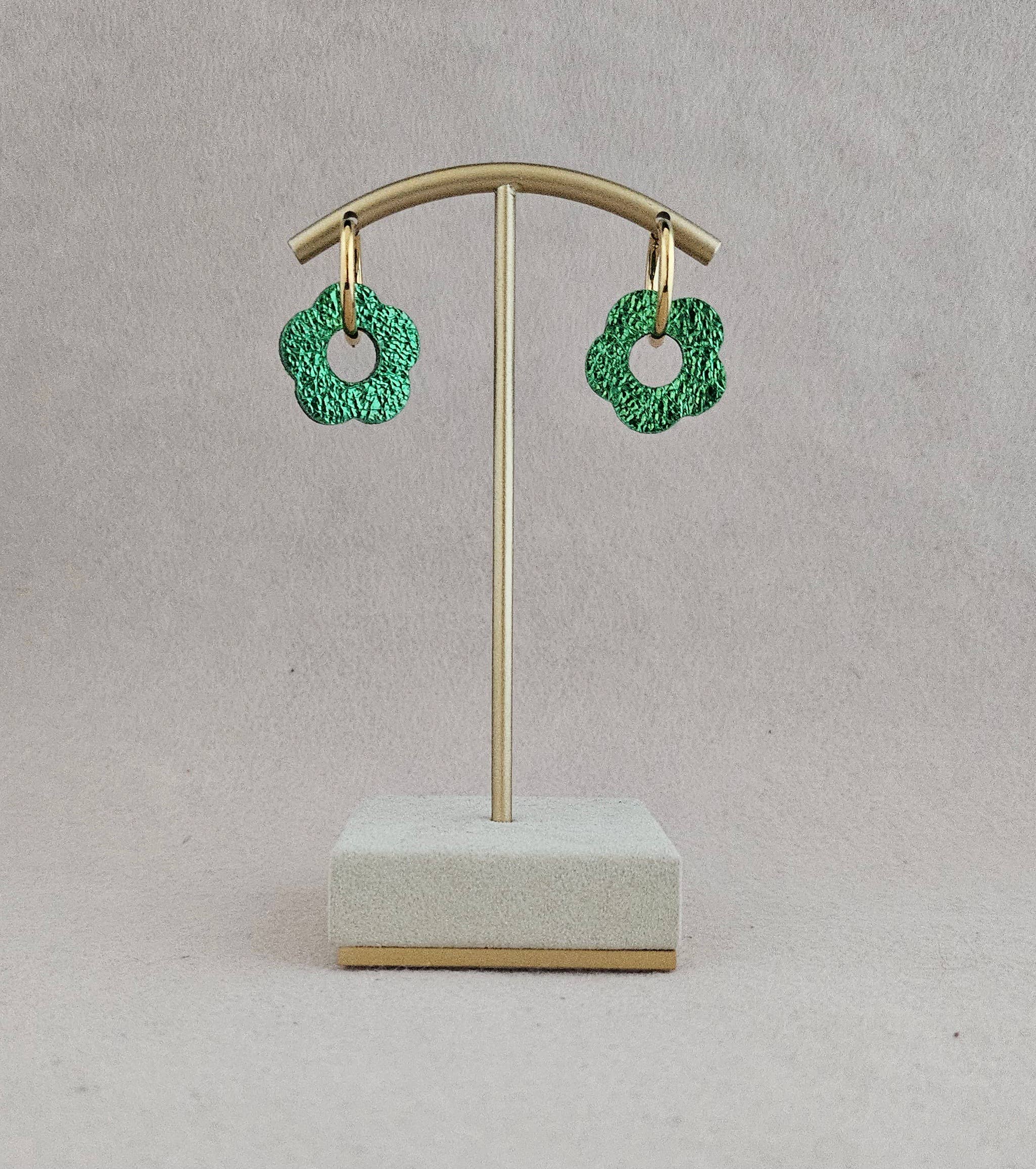 Royal marais - Vendita all'ingrosso Orecchini a cerchio - cerchi per fiori in pelle riciclata