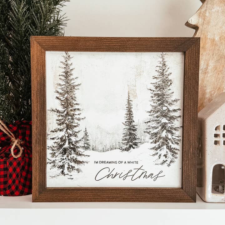 Enseigne de Noël Blanche | Enseigne de Noël d'Inspiration Vintage pour la vente par Knotty Design Co.