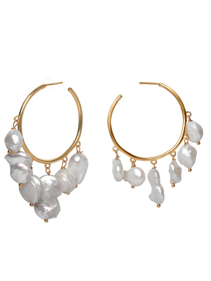 Baroque Hoop Earrings for wholesale by Lavani Jewels