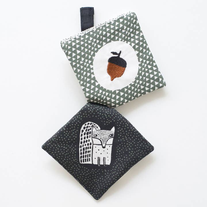 Wee Gallery - Wholesale Crinkle Tag Toy - Baby - Crinkle Pages Stroller Activity Toy for Baby - Woodland3