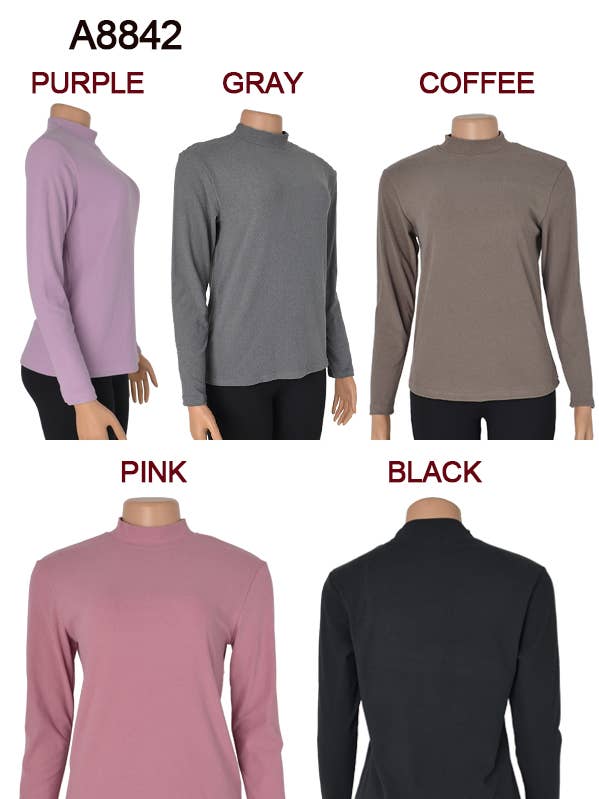 A8842 LONG SLEEVES TOPS TURTLE NECK MIXED SIZES 12PCS for wholesale by SSImport