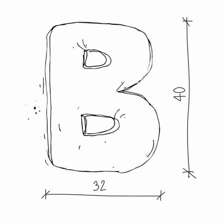 Bettys Home – wholesale Pillow/cushion – Child & baby – Velvet Letter Cushion B
