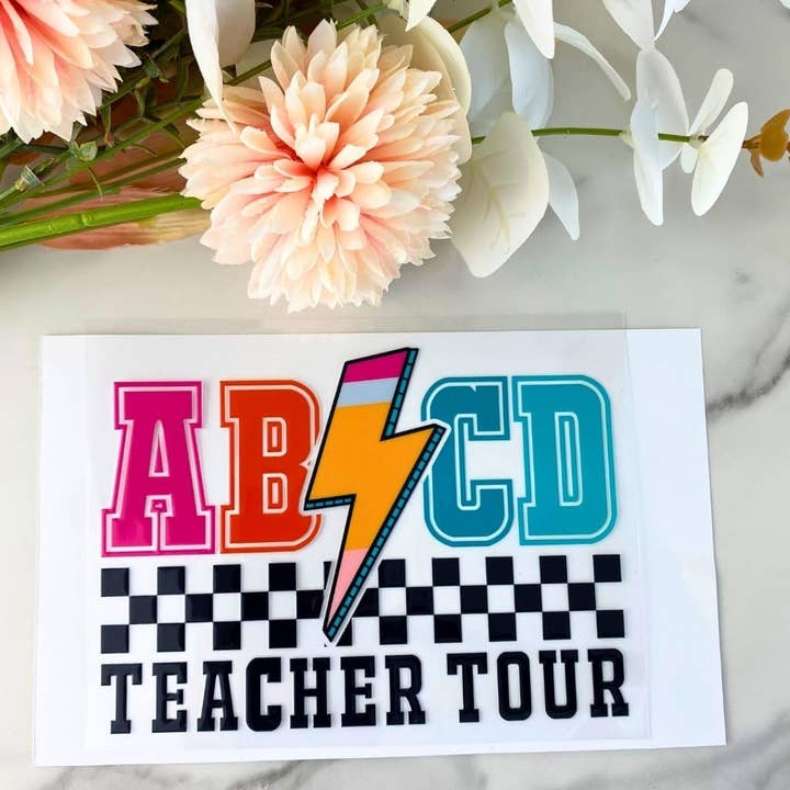 Teacher Tour | 4" UV DTF Decal for wholesale by HKS Custom Designs