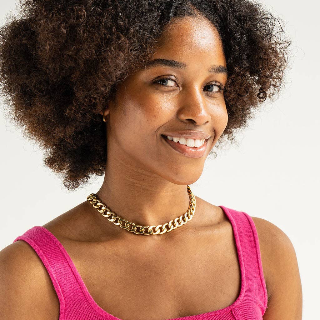 Brenda Grands Jewelry - Wholesale Link & Chain Necklace - 18K Gold Chunky Link Necklace3