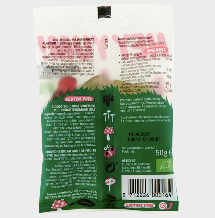 HEY YUM! - Vente Bonbons gélifiés - HEY YUM ! Magic Forest - Gommes de fruits bio, 50 g2