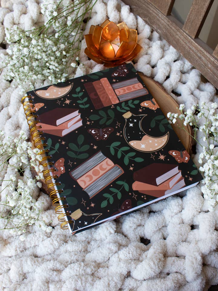 Burgundy Books Hardcover Spiral Notebook | College Ruled for wholesale by Meaggie Moos