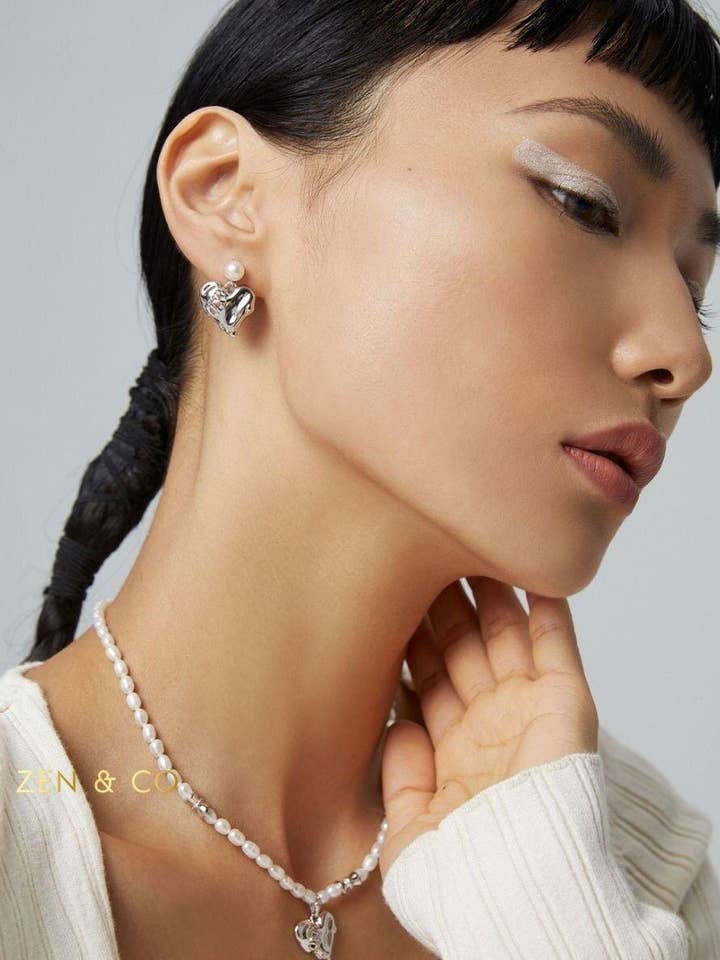 LAYLA Barbie-inspireret smykkesæt Hjertevedhæng halskæde Hjerteøreringe for engroshandel hos ZEN&CO Studio