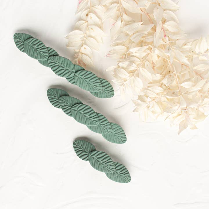 Leaf Barrette | Handmade Polymer Clay Accessories for wholesale by Olim Clay Co.