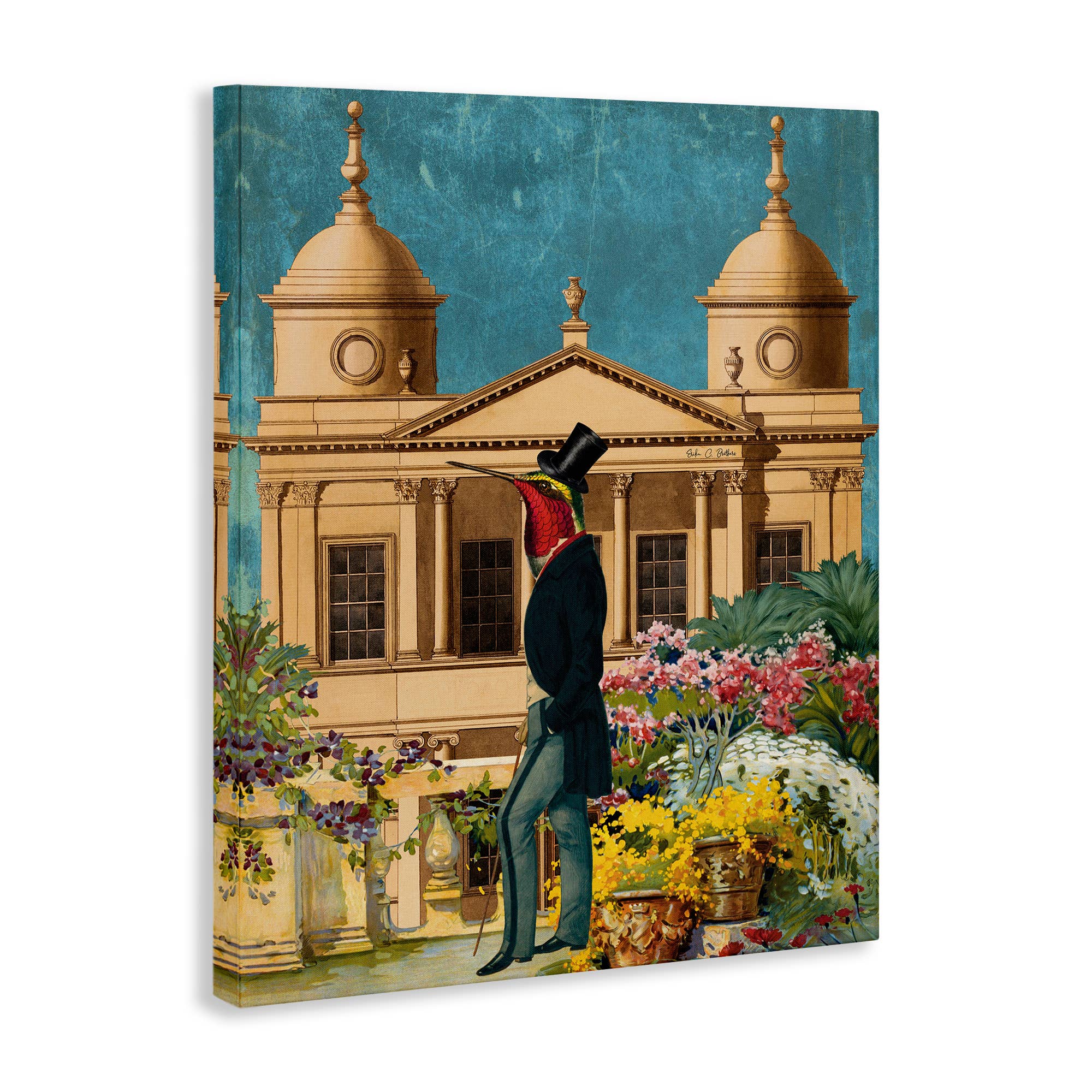 Stupell Industries - Wholesale Wall Sign - Surreal Vintage Bird & Architecture - Unframed Wall Art10