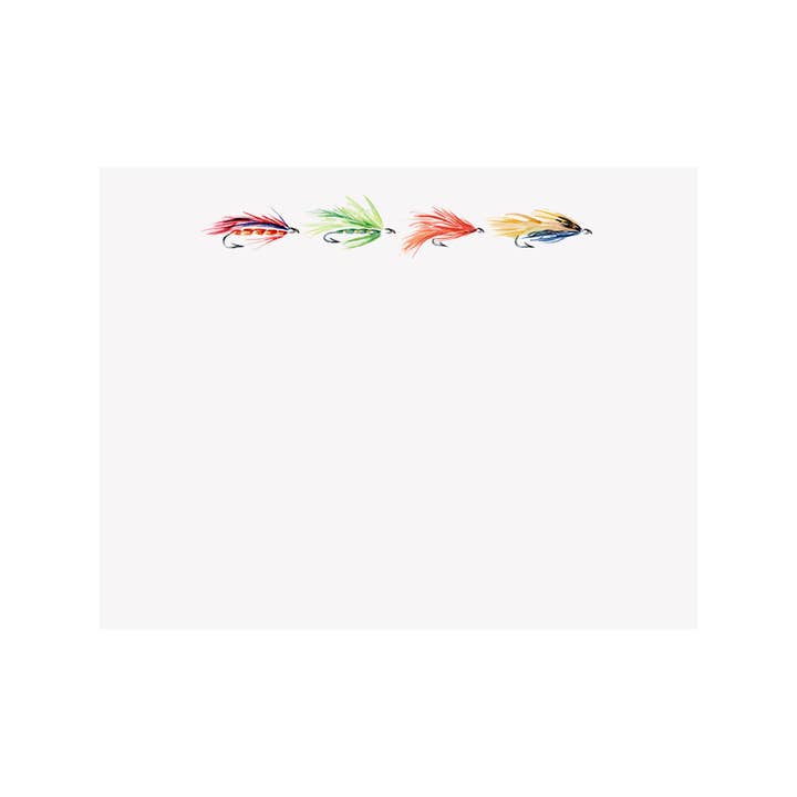 Fly Fishing Flat Note Card for wholesale by Brake Ink Stationery