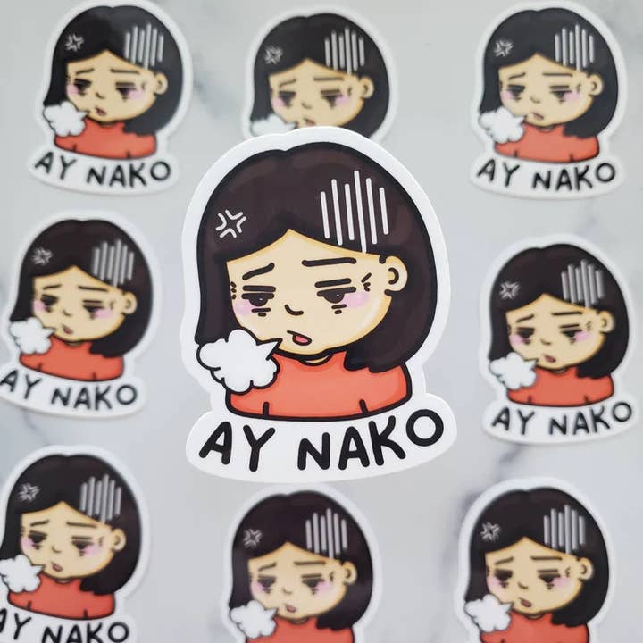 Muijistudio - Wholesale Sticker - Ay Nako Sticker, Funny Filipino Mom sticker, Filipino decal