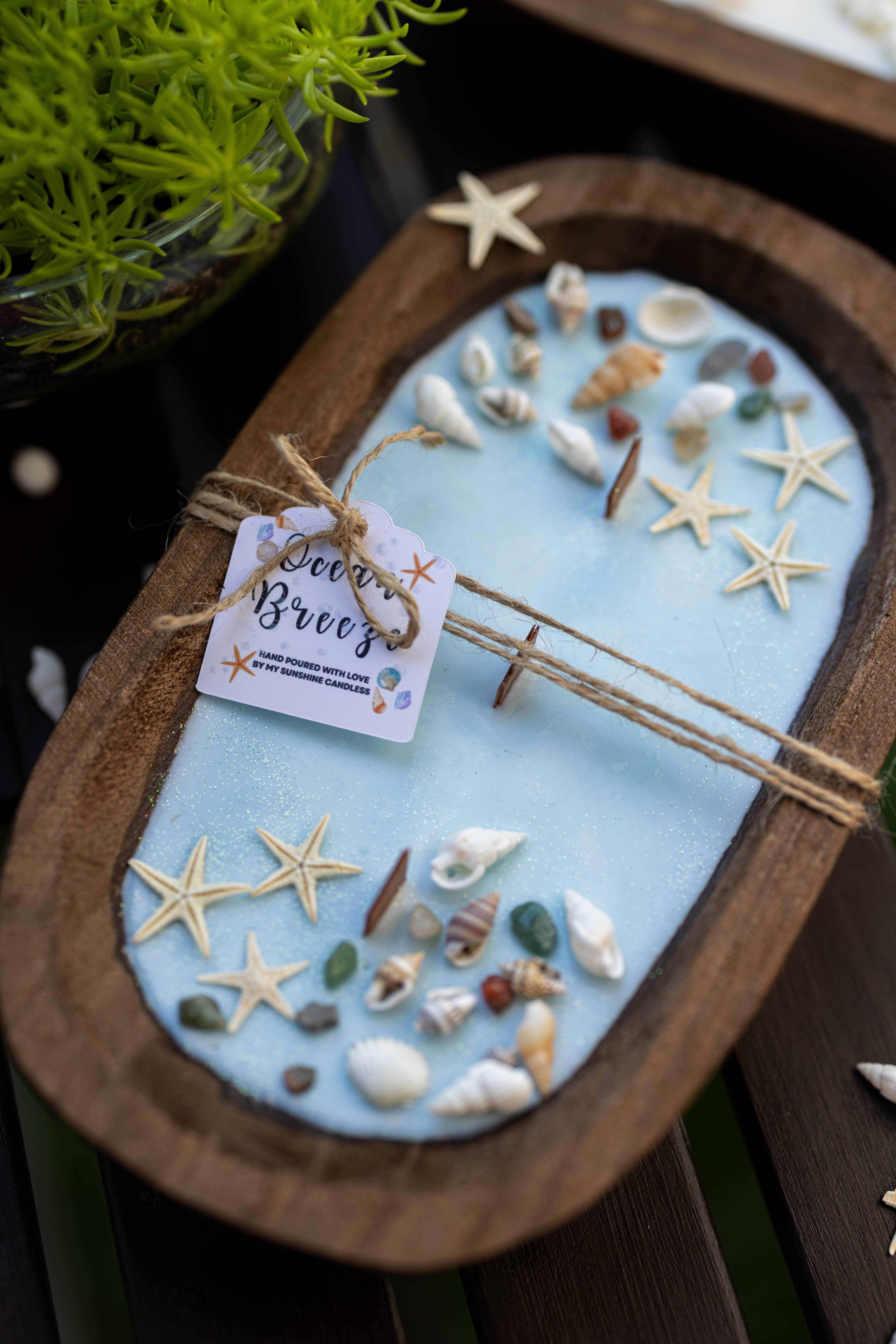 MySunshineCandless - Wholesale Pot/gevulde kaars - Deegkomkaars met houten lont en sojawas/met zeeschelpen en zeesterren/boerenkaars/3 houten lontkaars/zomergeuren8