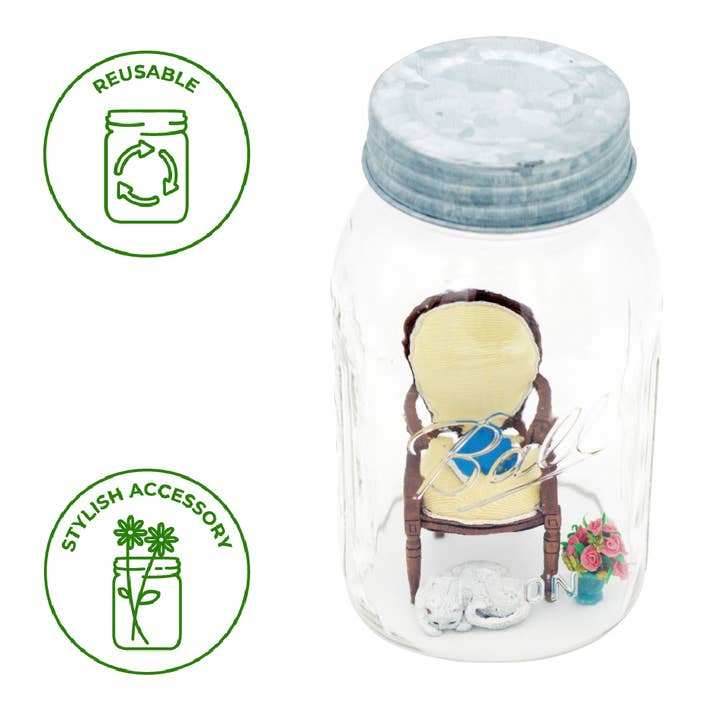 Mason Jar Lifestyle - Wholesale Jar - Galvanized Vintage Reproduction Mason Jar Lids 4 Pack