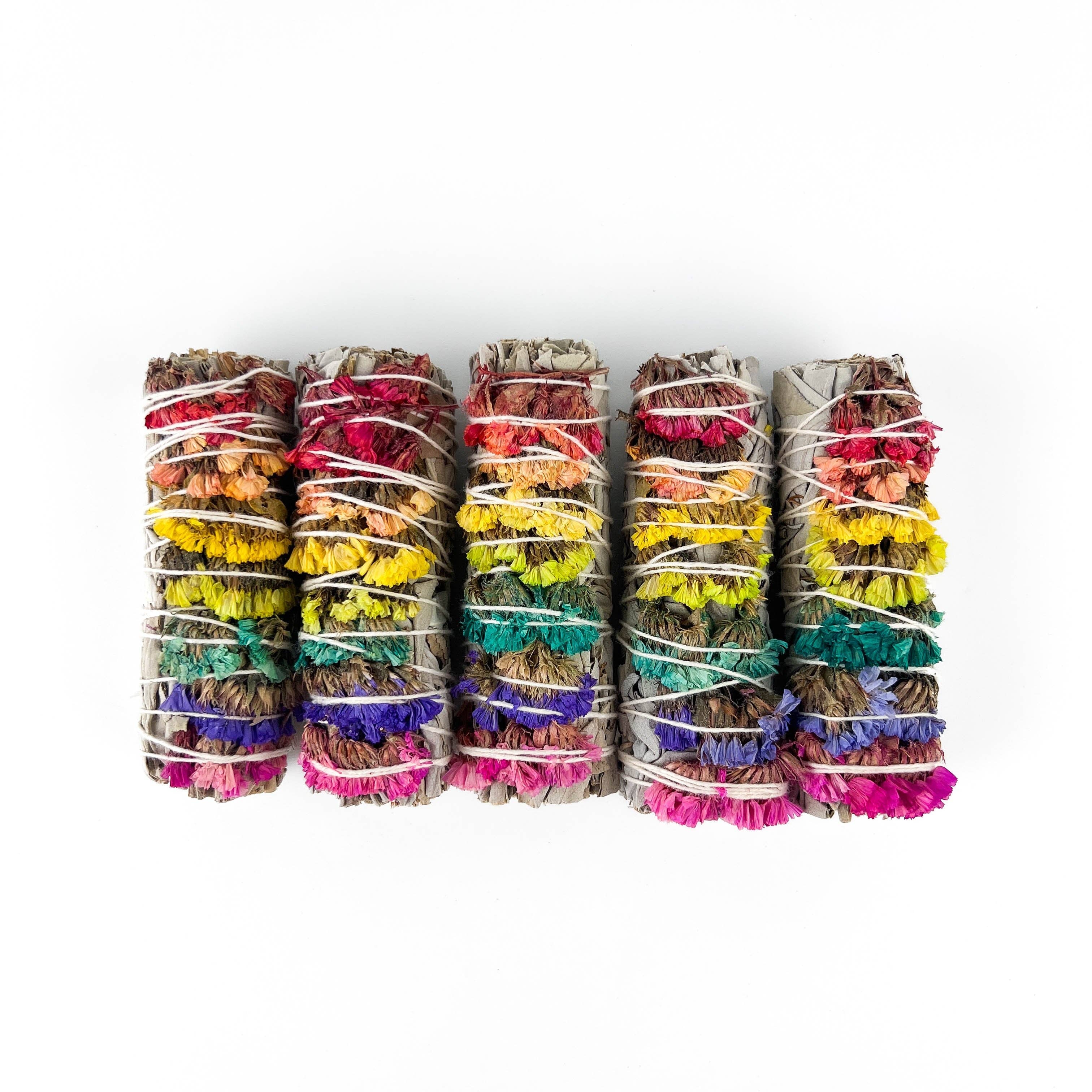 GREENROOTS USA LLC - Wholesale Sage Bundle - 7 Chakra Sinuata Flower White Sage 4" Organic Grown In Cali14