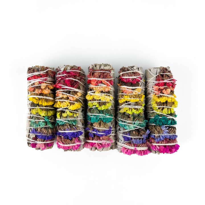 GREENROOTS USA LLC - Wholesale Sage Bundle - 7 Chakra Sinuata Flower White Sage 4" Organic Grown In Cali14