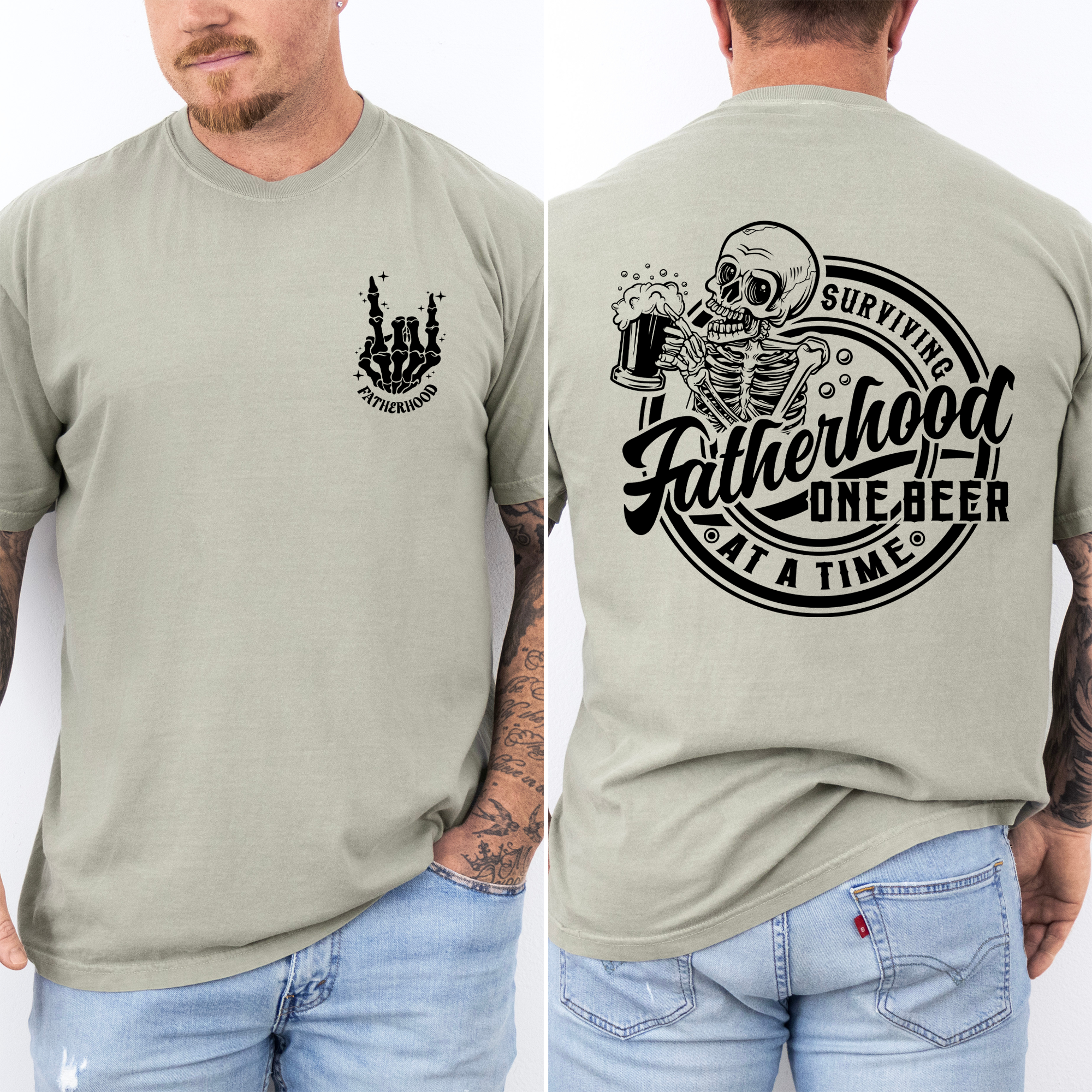 Refinery Number One LLC - Vente T-shirt à imprimés – unisexe - Paternité, Une Bière À La Fois Frère, T-shirt Fête des Pères5