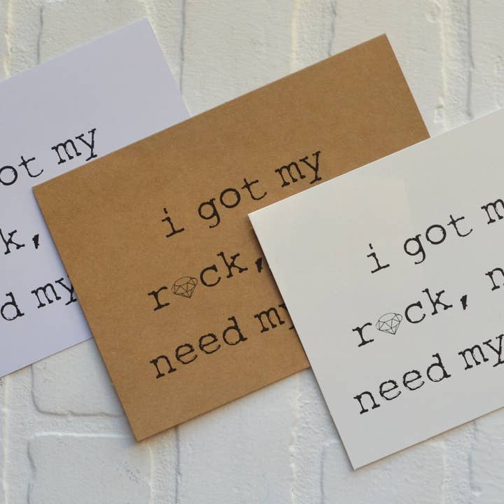 I got my rock | bridesmaid proposal card for wholesale by This & That Creations, INC.