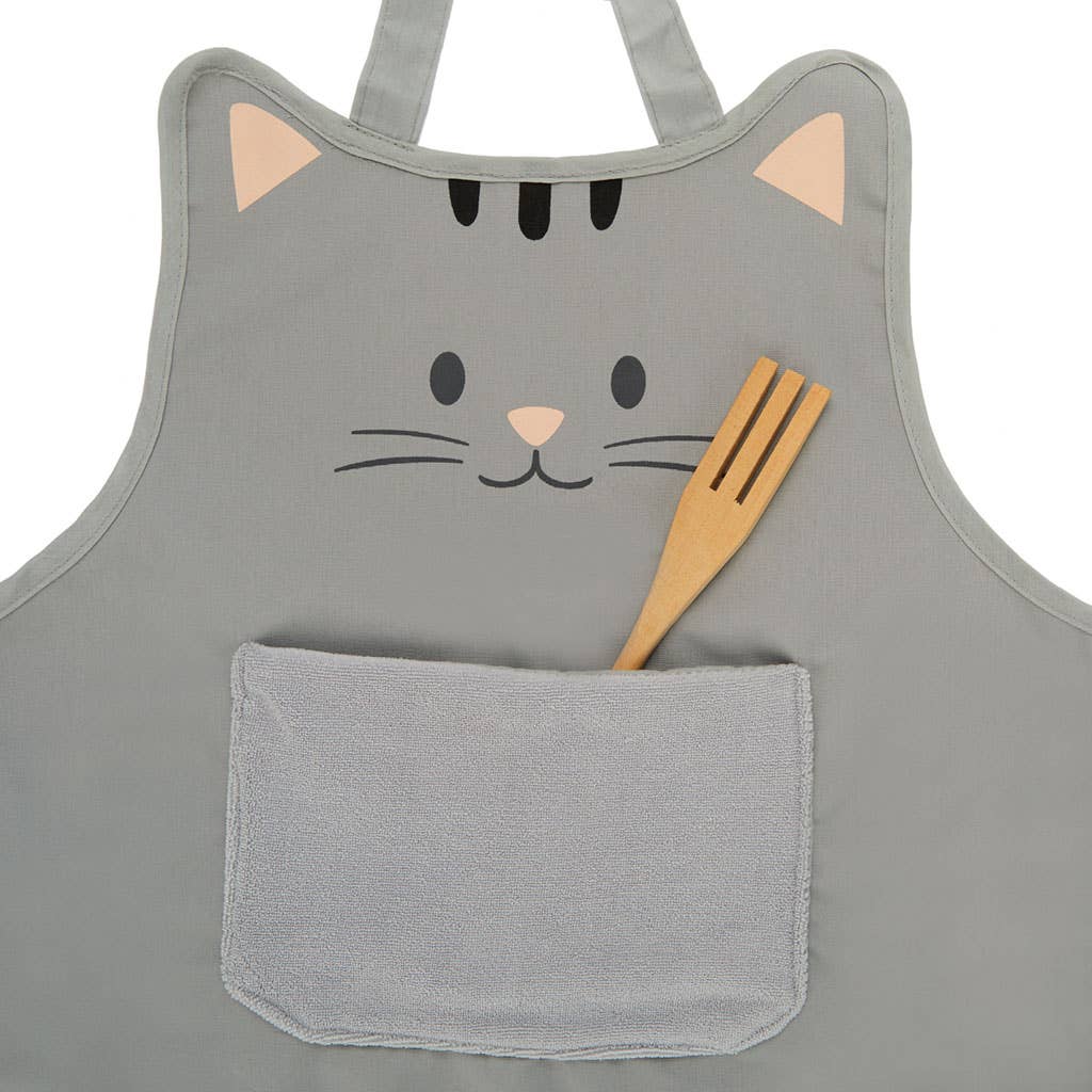 Balvi – wholesale Apron – Kids – Apron, Kitty, gray, children's, 50 cm, polyester2
