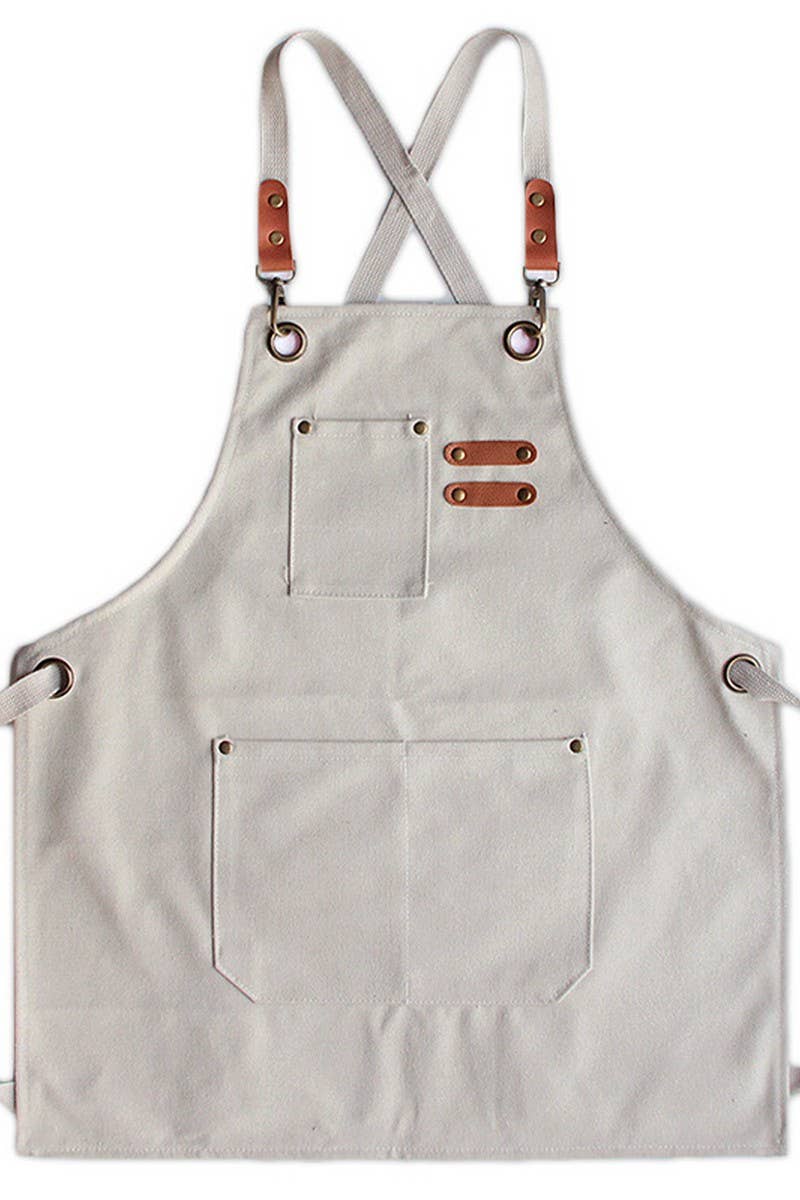 NINEXIS - Wholesale Apron - Kids - CWAB3990_COTTON CANVAS CHILDREN'S PAINTING APRON2
