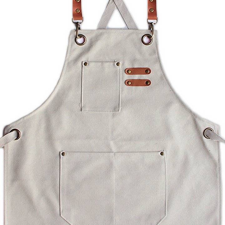 NINEXIS - Wholesale Apron - Kids - CWAB3990_COTTON CANVAS CHILDREN'S PAINTING APRON2
