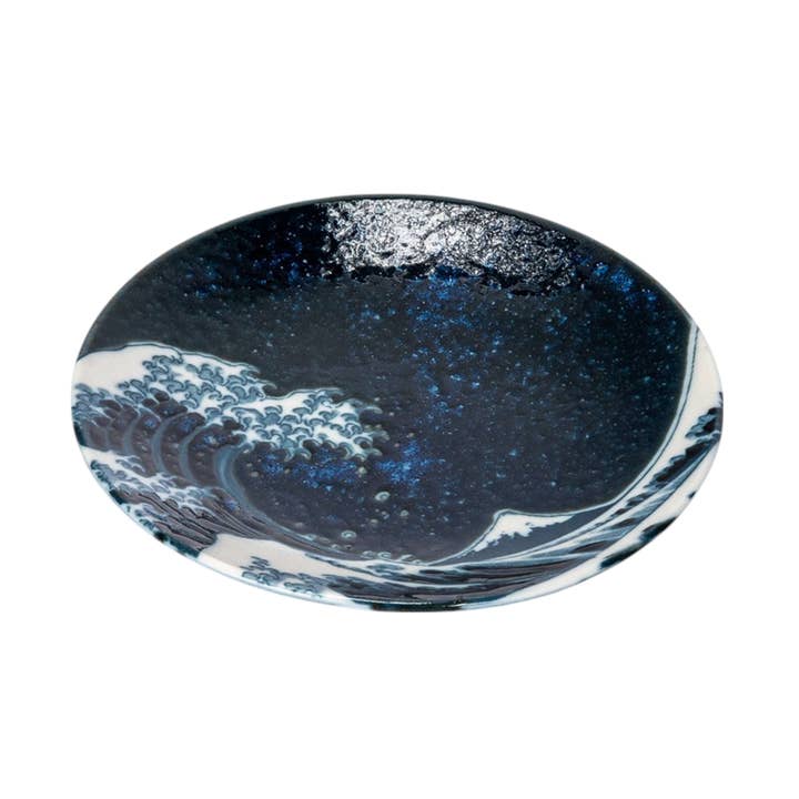 4,75" D Runder Beilagenteller Dessertteller Große Welle JP (12/72) für den Großhandel von Urban Tokyo