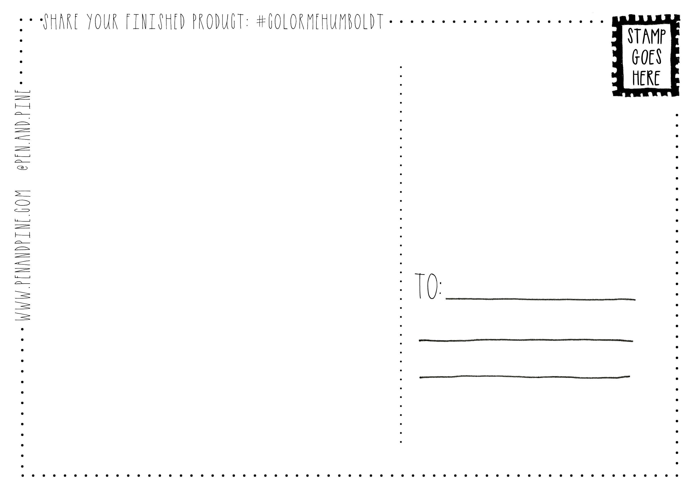 Pen+Pine - Wholesale Ansichtkaart - Humboldt Kleurplaten Ansichtkaart1