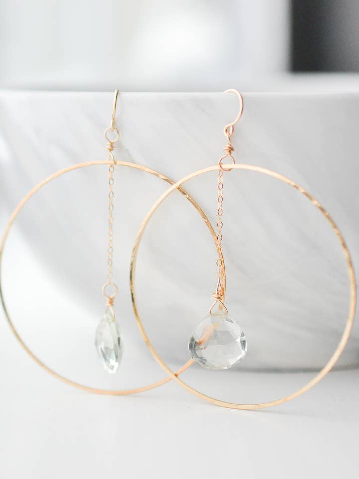 Boucles d'oreilles en cristal de Baryon pour la vente par Ashley Rose Designs