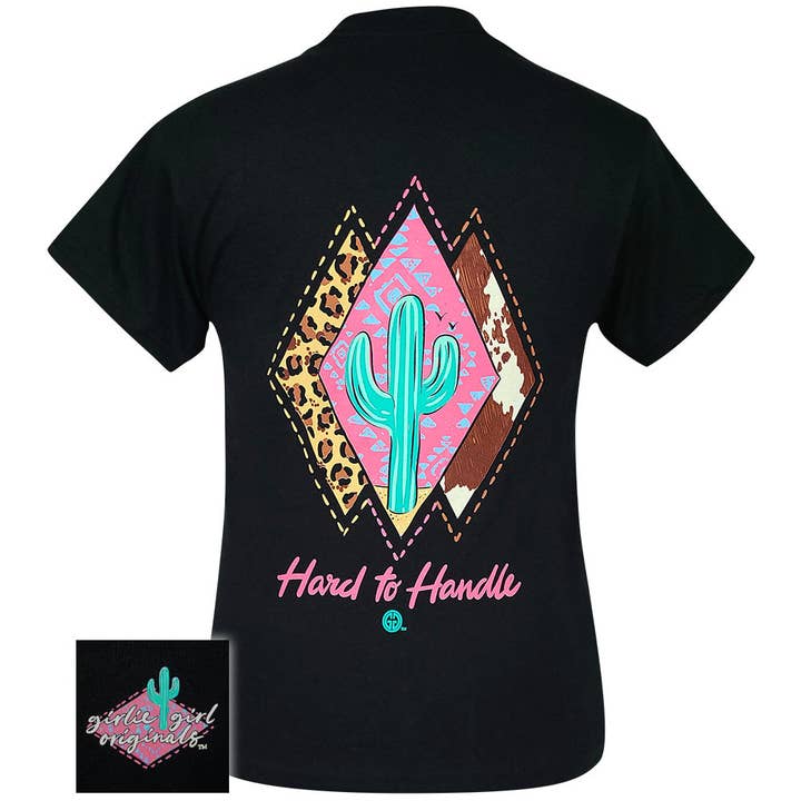 Girlie Girl Originals - Wholesale Screen Printed T-Shirt - Women's - 2465 Hard to Handle Southern Sassy Country Western Short Sleeve Graphic Tee