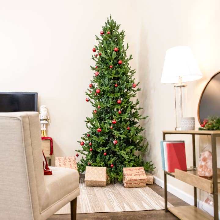 Sunnydaze Decor - Wholesale Artificial Christmas Tree - 8 ft Slim and Stately Indoor Unlit Artificial Christmas Tree