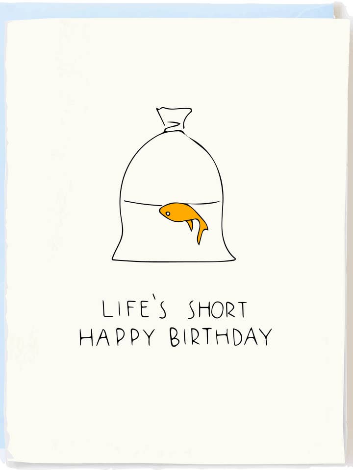 Lustige Geburtstagskarte – Kurzes Leben, humorvolles Altersmeilenstein für den Großhandel von Pop + Paper