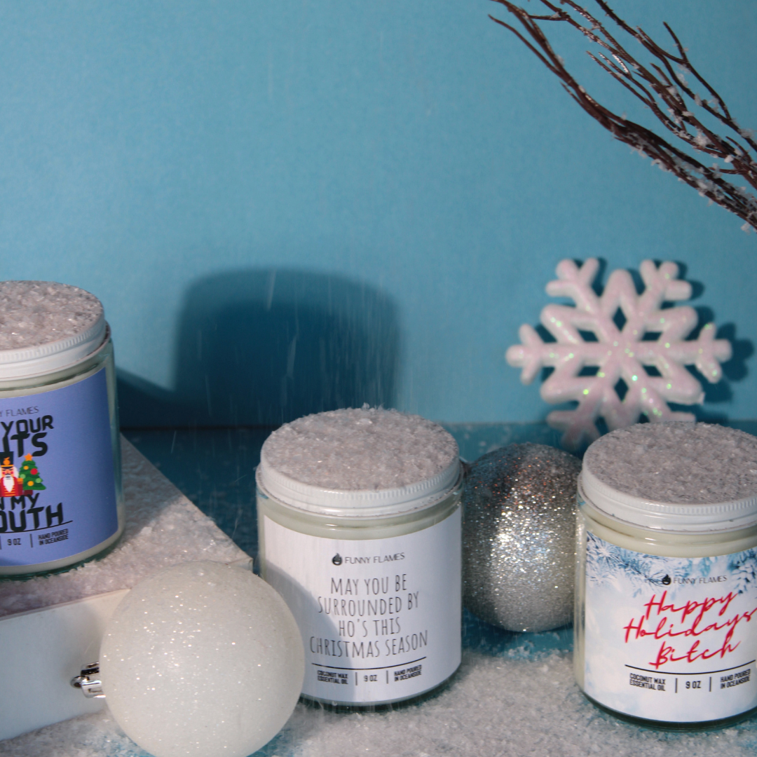 Funny Flames Candle Co - Les Creme - Wholesale Jar/Filled Candle - Holiday 2025 Best Sellers Collection 9oz Candles1