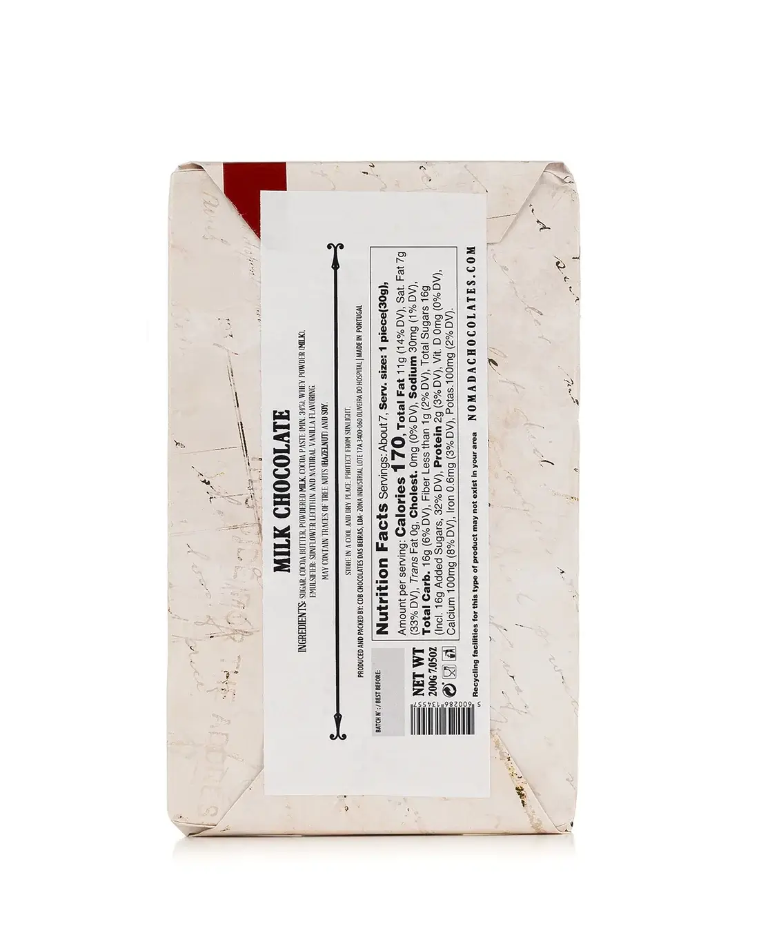 Nómada Chocolates – wholesale Chokladkaka – Mjölkchoklad - "Brev till jultomten"1