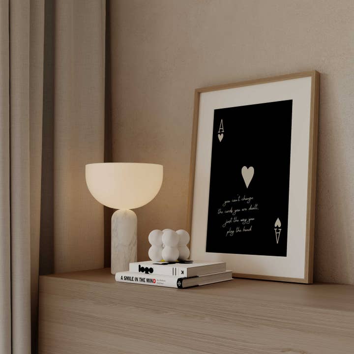 D'LUXE PRINTS - Wholesale Art Print - The Cards You Are Dealt Print - Black Beige3