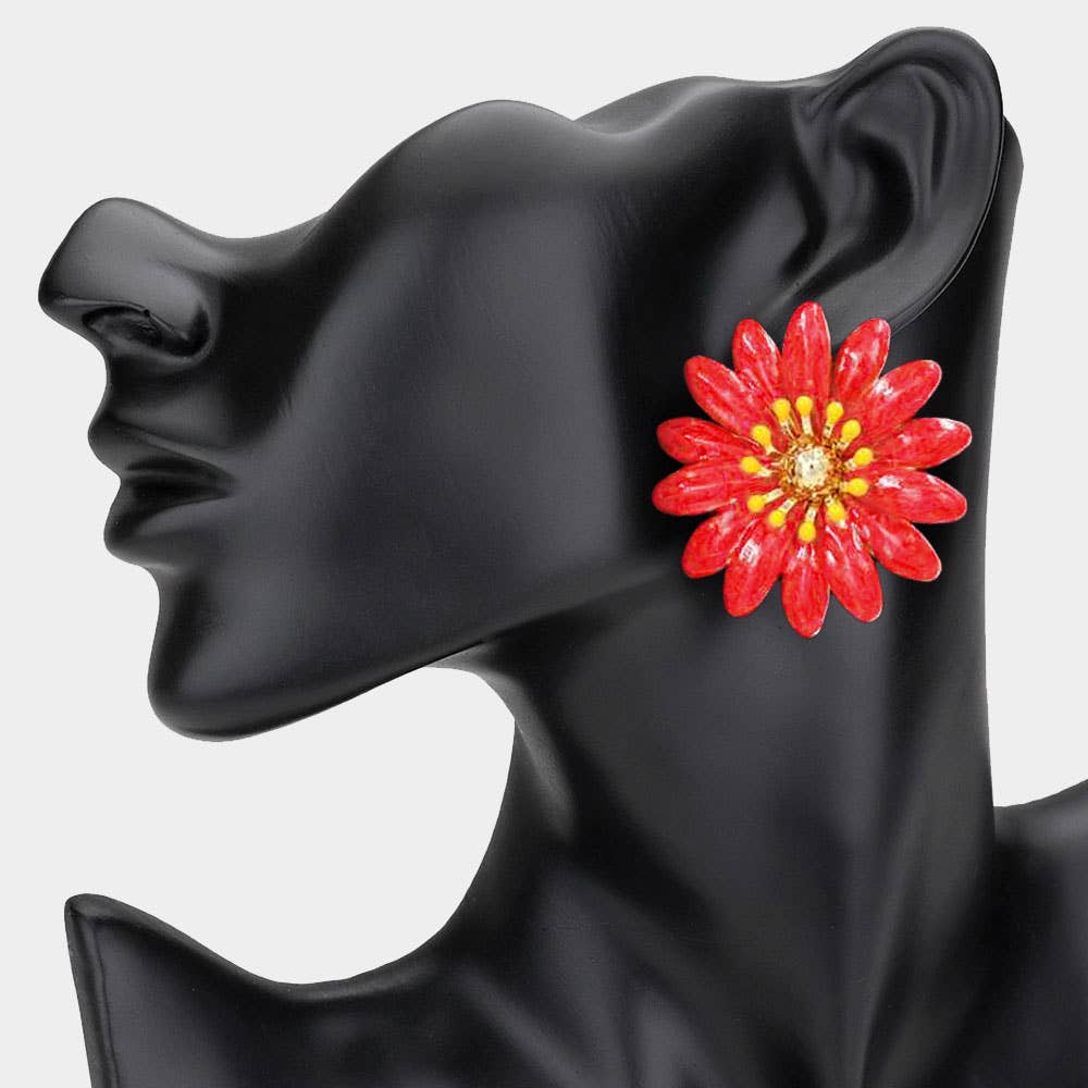 Sensibling Corp. - Wholesale Stud/Post Earrings - Bold Flower Statement Stud Earrings
5