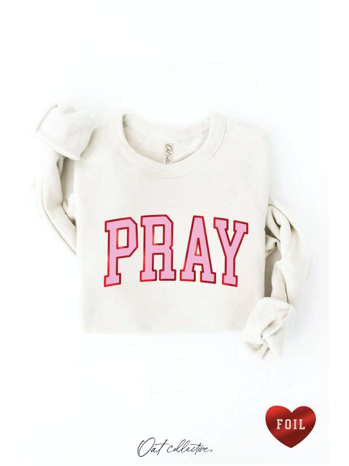 OAT COLLECTIVE - Vendita all'ingrosso Felpa stampata - Donna - Felpa con grafica PRAY FOIL14