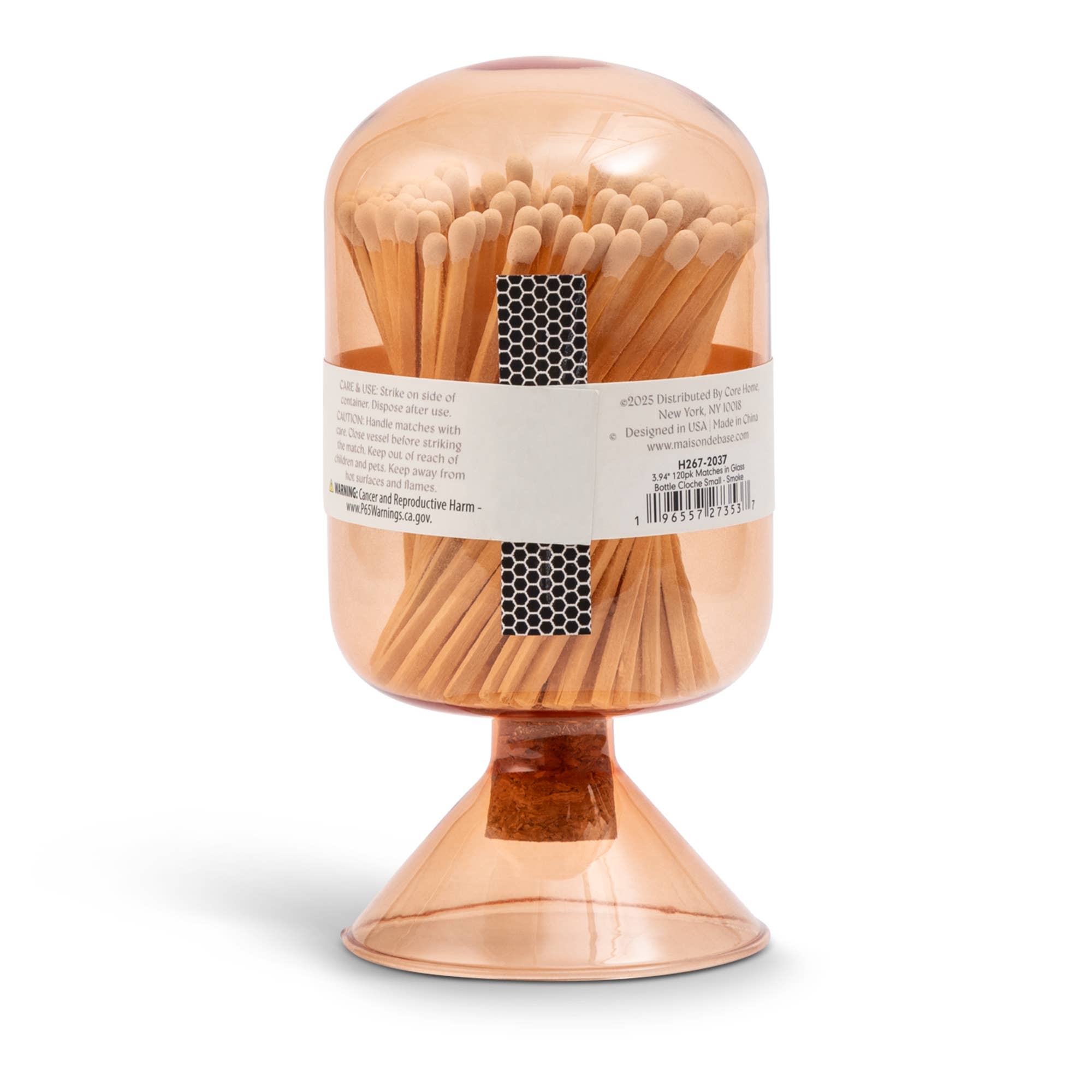 Core Home - Vente Allumettes - Allumettes 3,94" 120pk dans une cloche en verre petite - Ambre1