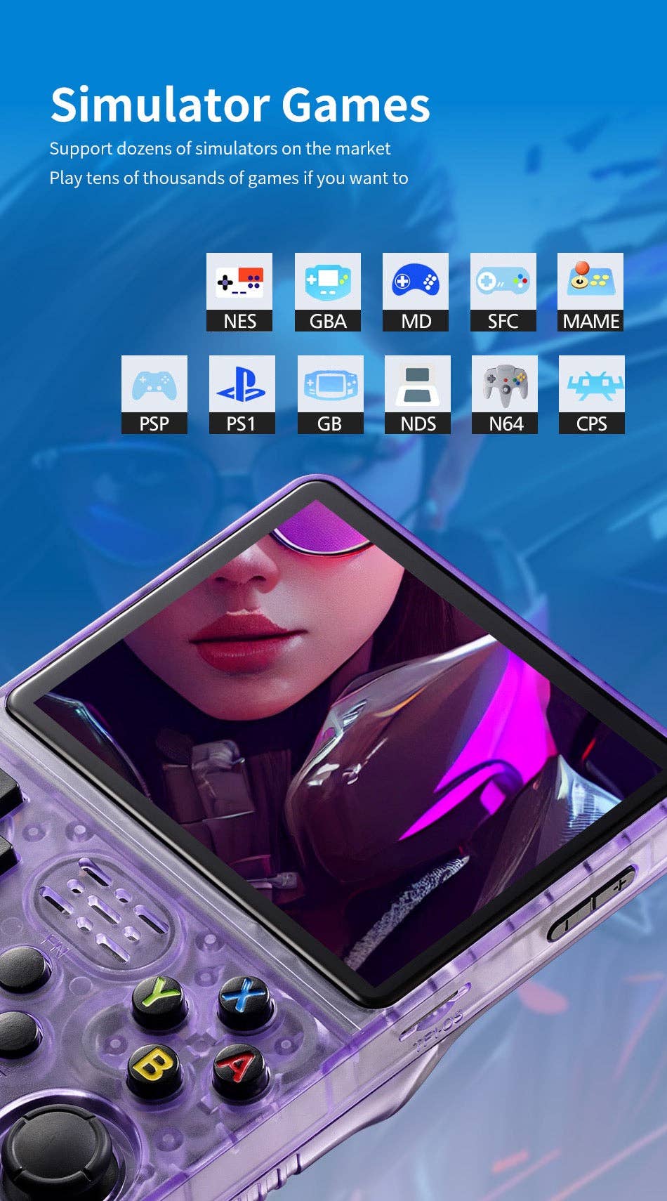 Infinite Basics – wholesale Electronic toy – Child & baby – RetroRush Ultimate Retro Handheld Gaming Console – 128GB Pocket Arcade, Hi-Res Screen, 20k Games!36