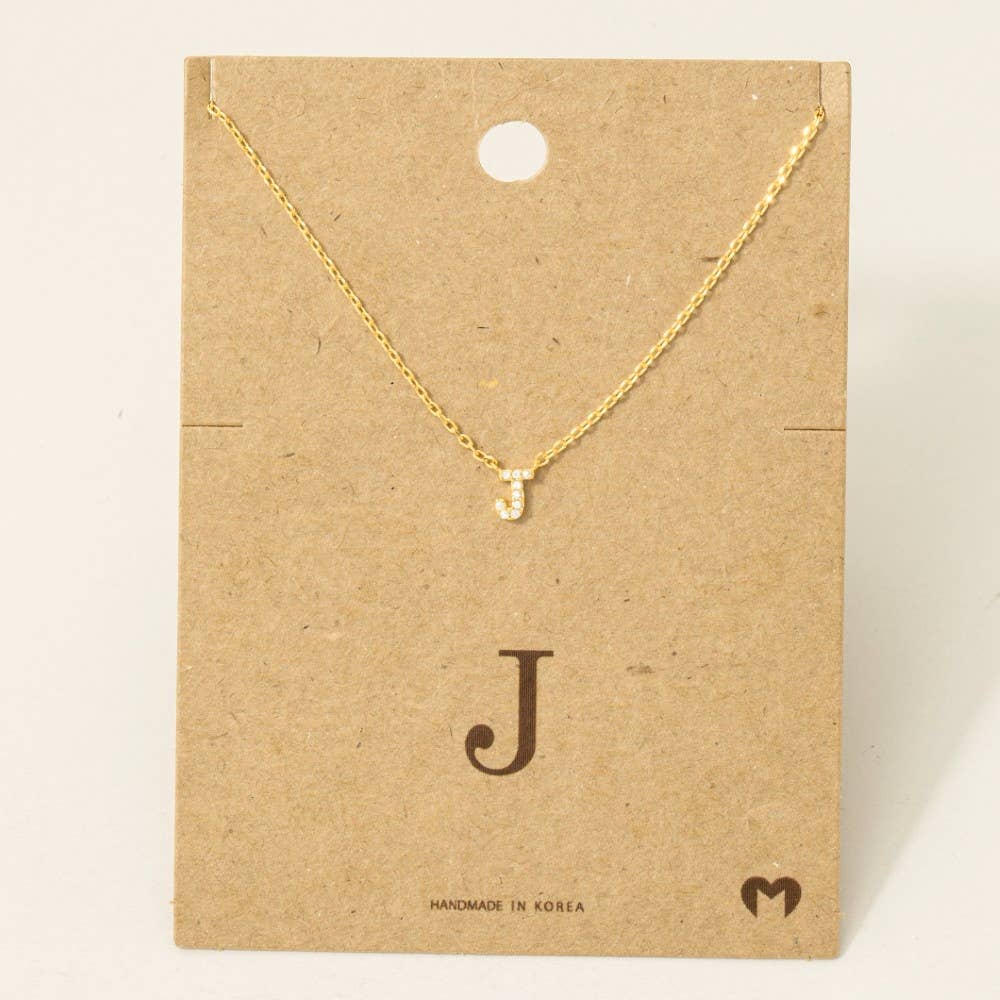 Fame Accessories - Vendita all'ingrosso Collana con ciondolo/pendaglio - Mini collana iniziale con strass21