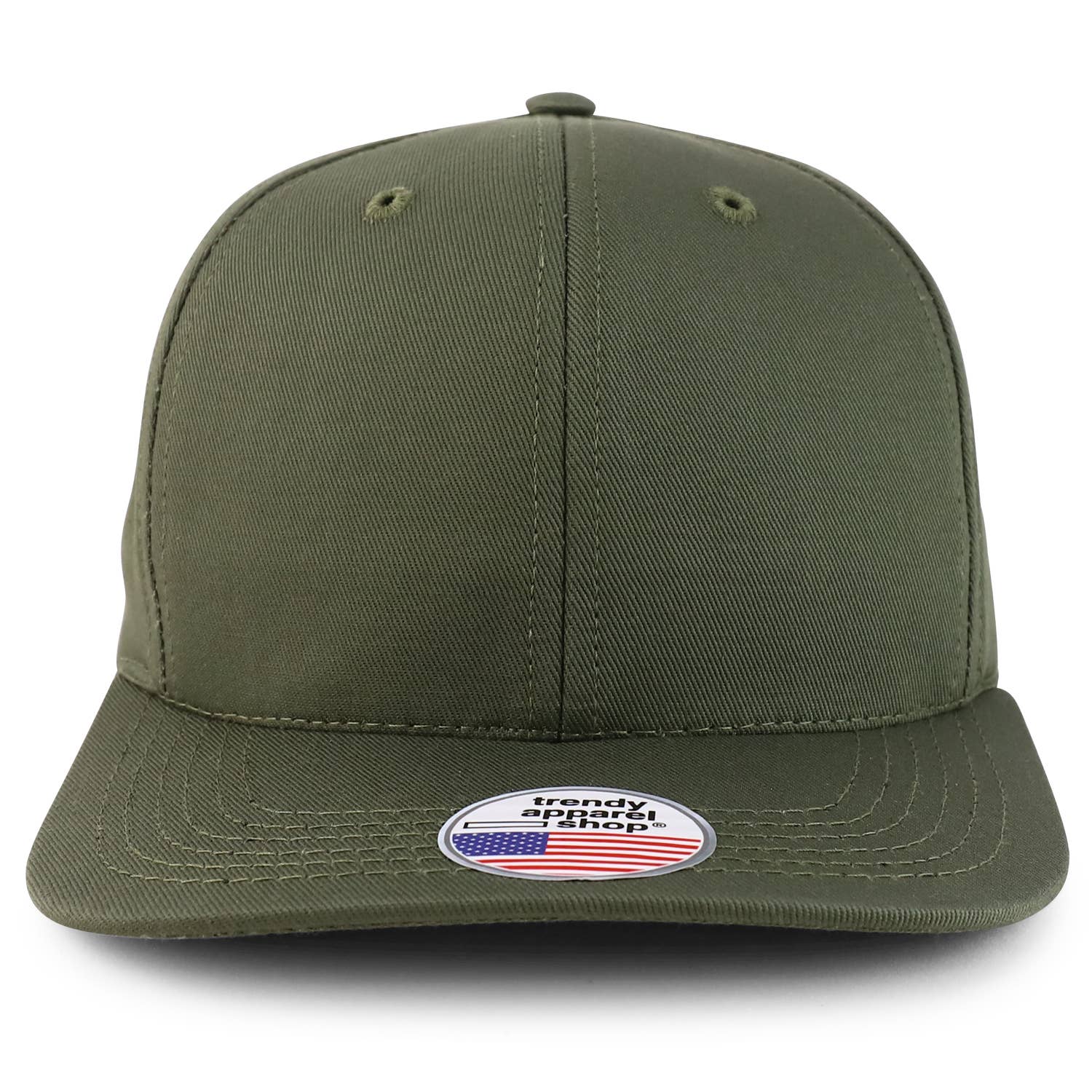 Trendy Apparel Shop - Wholesale Flat Brim Cap - Unisex - Made in USA Structured 6 Panel Flat bill Snap back Cap8