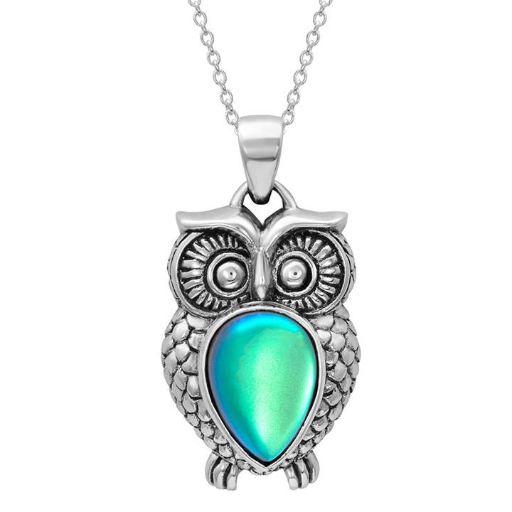 LeightWorks – wholesale Hänge-/berlockhalsband – Uggla hänge Sterling Silver Crystal smycken halsband