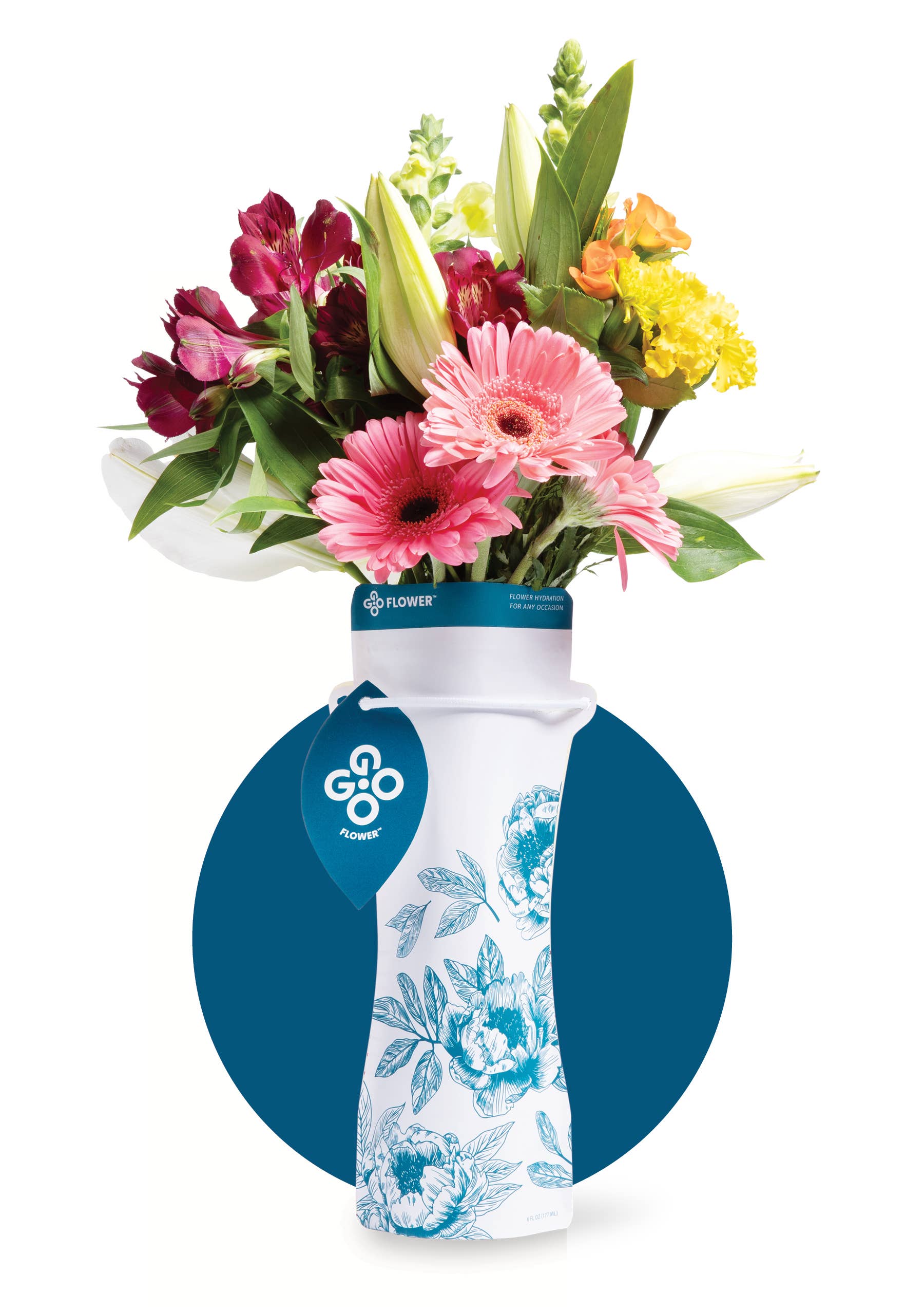 GOGO Flower - Wholesale Vase - TRES CHIC Flower Pouch/Vase (with water and flower food)1