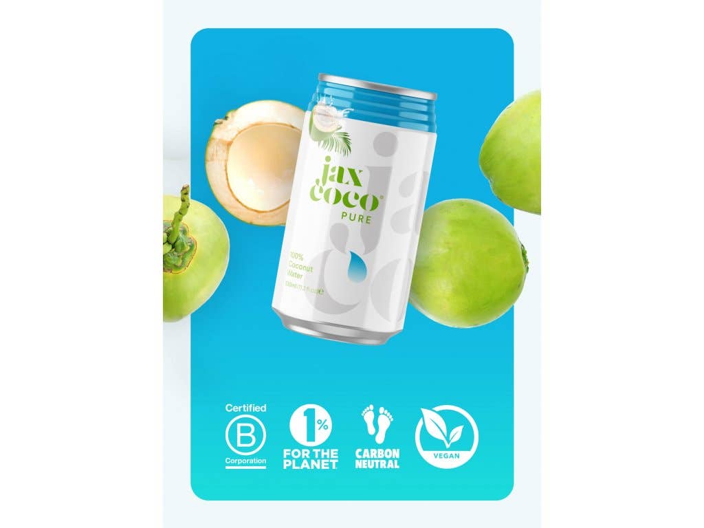Green Heads – wholesale Smaksatt vatten (icke kolsyrat) – Jax Coco 100 % kokosvatten 330 ml4