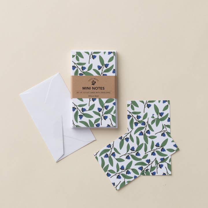 Blueberry Mini Note Set | Cards for wholesale by HAZELMADE Tea Towels + Gifts