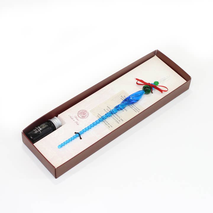 San Lorenzo Design - Wholesale Pen - Murano Twisted Glass Pen, Classic Writing Instrument